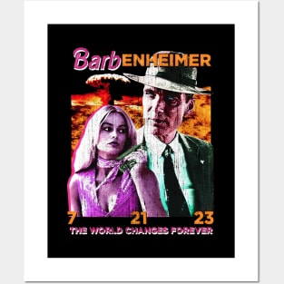 Barbenheimer The World Changes Forever Vintage Posters and Art